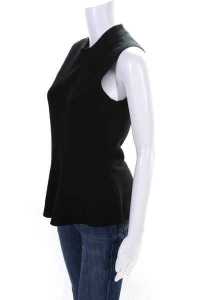 Veronica Beard Womens Cashmere Sleeveless Peplum Tank Top Sweater Black Size S