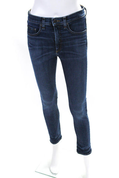 Veronica Beard Jeans Womens Zipper Fly Mid Rise Skinny Jeans Blue Size 27