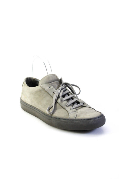 Common Projects Womens Lace Up Round Toe Low Top Sneakers Gray Suede Size 39