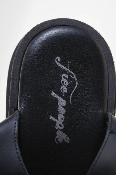Free People Womens Lug Sole Platform Leather Fisherman Sandals Black Size 39 9