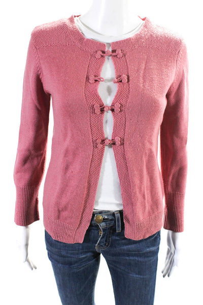 Philosophy di Alberta Ferretti Womens Mauve Wool Cardigan Sweater Top Size S