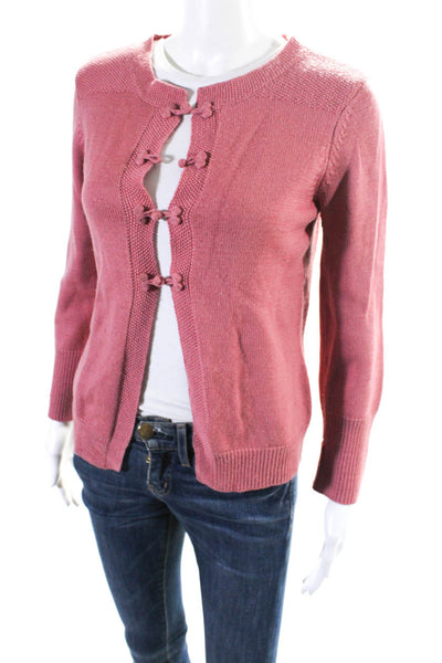 Philosophy di Alberta Ferretti Womens Mauve Wool Cardigan Sweater Top Size S