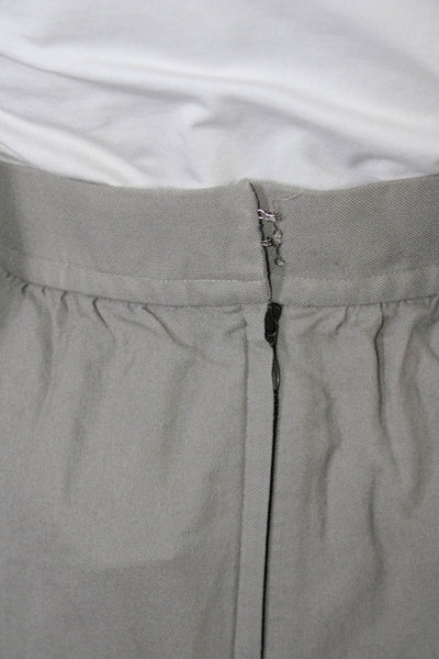 Chloe Womens Beige Cotton Zip Back Knee Length Pencil Skirt Size 36
