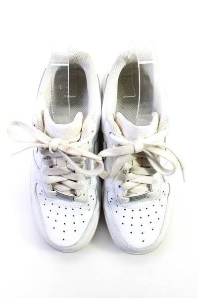 Nike Girls White Air Force 1 Leather Low Top Sneakers Shoes Size 5.5Y