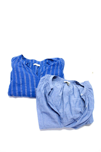 Velvet by Graham & Spencer Joie Womens Blue Striped Blouse Top Size XS lot 2