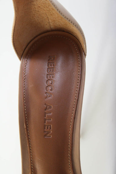 Rebecca Allen Womens Ankle Strap Stiletto Sandals Beige Patent Leather Size 9