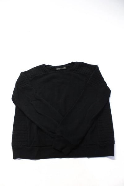 J Crew Allsaints Womens Merino Wool Sweater Sweatshirt Black Size 8 XS Lot 2