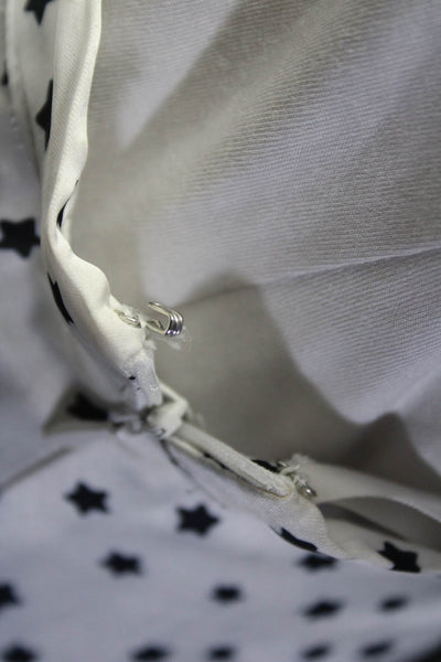 Superdown Womens Satin Star Print Side Zip Lined Short A-Line Skirt White Size S