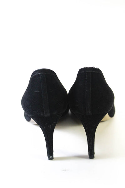 Salvatore Ferragamo Womens Pointed Toe Slip-On Stiletto Heels Pumps Black Size 8