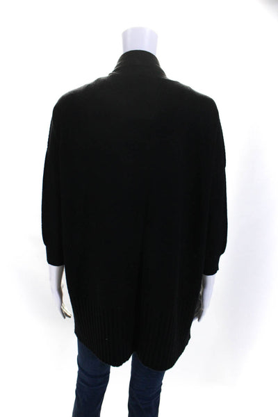Michael Michael Kors Womens Cashmere Ribbed Hem Sweater Cardigan Black Size S