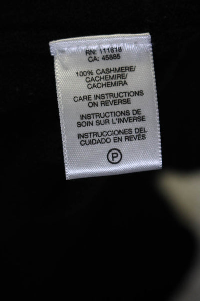 Michael Michael Kors Womens Cashmere Ribbed Hem Sweater Cardigan Black Size S
