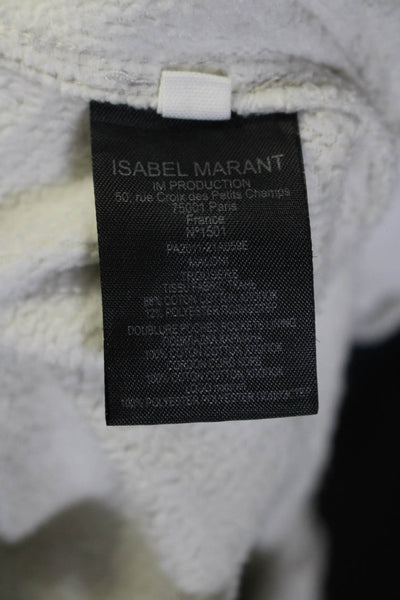 Etoile Isabel Marant Womens High Rise Drawstring Cropped Jogger Pants Gray FR 34