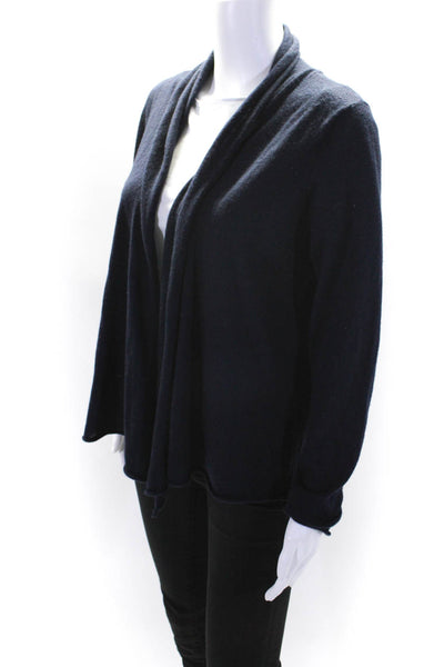 Calypso Saint Barth Womens Open Front Cashmere Cardigan Sweater Navy Size Large