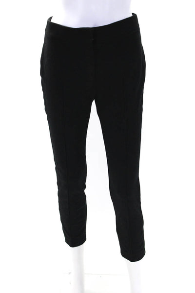 Akris Punto Womens Stretch Front Seam Snap Closure Tapered Pants Black Size 6