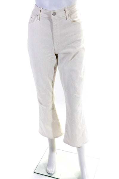 Mother Womens High Waist Weekender Skim Wash Jeans White Cotton Size 30
