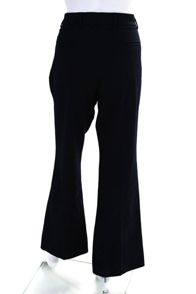 QL2 Womens Creased Flare Leg Matisse Dress Pants Navy Blue Wool Size EUR 44