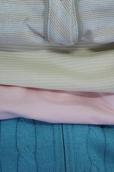 Peter Millar Bugatchi Tail Womens Sweater Pink Collar Polo Shirt Size M Lot 4