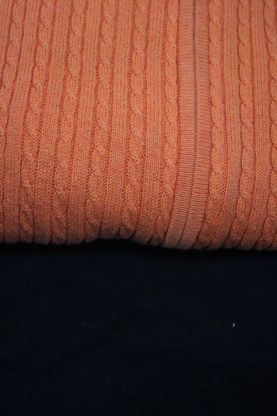 Lauren Ralph Lauren Womens Tank Top Cable Knit Sweater Black Orange Small Lot 2