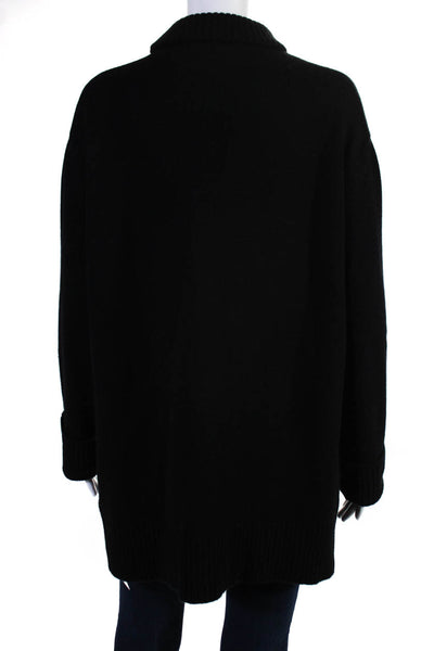 Libertine Womens Pullover Cashmere Crystal Turtleneck Sweater Black Size Small