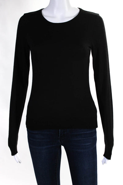 Ralph Lauren Collection Womens Cashmere Crew Neck Sweatshirt Black Size Medium