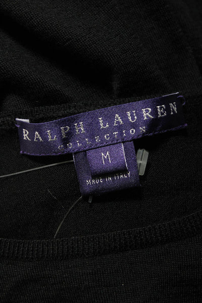 Ralph Lauren Collection Womens Cashmere Crew Neck Sweatshirt Black Size Medium