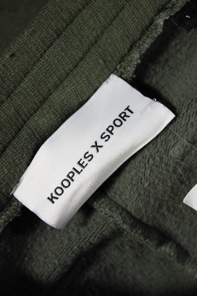 The Kooples x Sport Womens Cotton Snapped Buttoned Zipped Pants Green Size 1