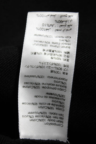 3.1 Phillip Lim Womens Cotton Striped Print Zip Jacket Pants Set Black Size 6 S
