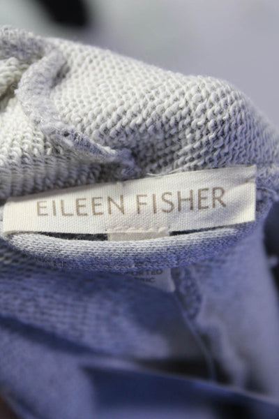 Eileen Fisher Womens Organic Cotton Open Front Cardigan Sweater Gray Size XS