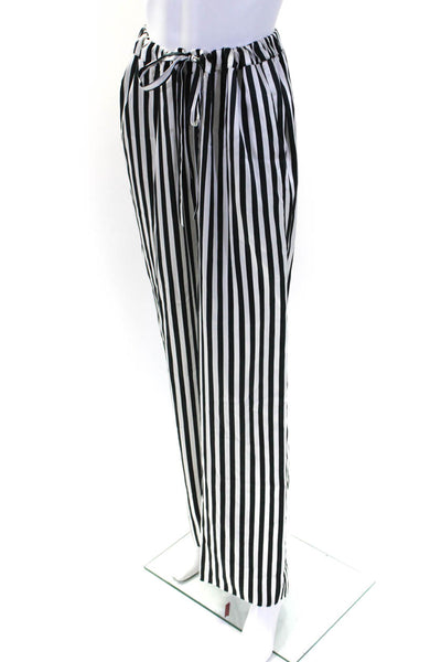 Marques Almeida Women's Drawstring Waist Straight Leg Stripe Pant Size 8