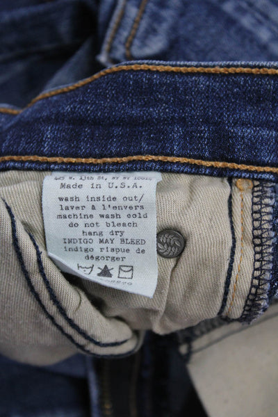 Rag & Bone Jean Womens Cotton Denim Low Rise Skinny Leg Jeans Blue Size 24 Lot 2