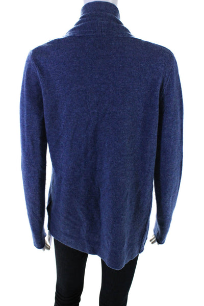 Cynthia Rowley Womens Cashmere Long Sleeves Cardigan Sweater Blue Size Medium