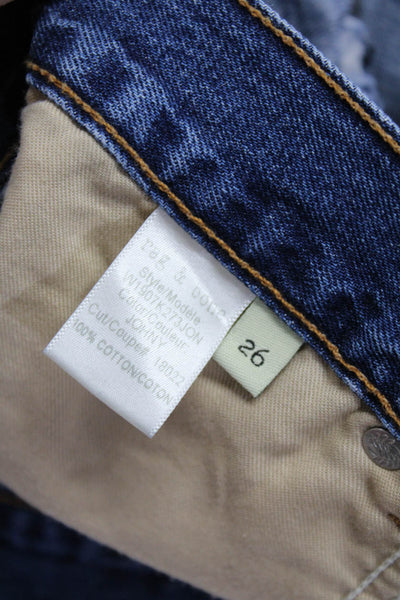 Frame Womens Button Closure Medium Wash Five Pockets Cut-Off Short Size 26 Lot 2