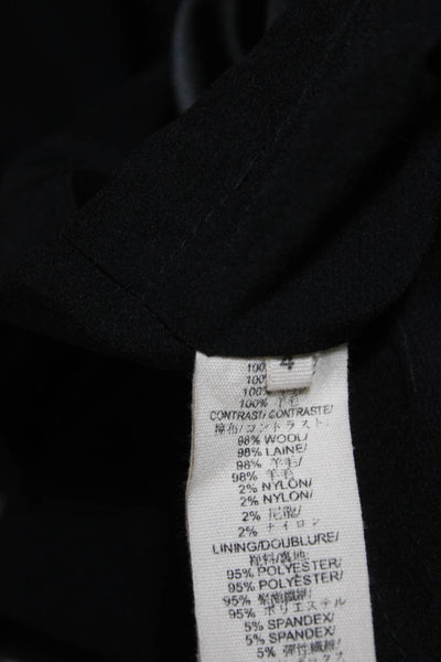 L'Agence Womens Black Textured Wool Crew Neck Sleeveless Shift Dress Size 4