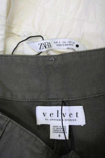 Velvet Women's Button Closure Pockets Cargo Short Olive Green Size 6 Lot 3