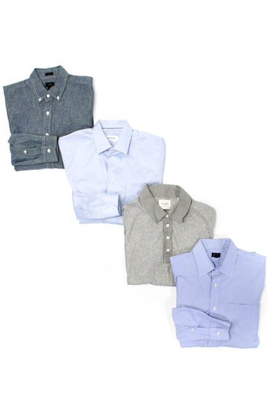 Billy Reid J Crew Eton Mens Cotton Short Sleeve Polo Shirt Gray Size S 38 Lot 4