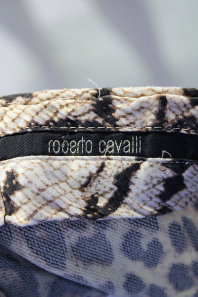 Roberto Cavalli Womens Cotton Button Closure Low-Rise Bootcut Jeans White Size L