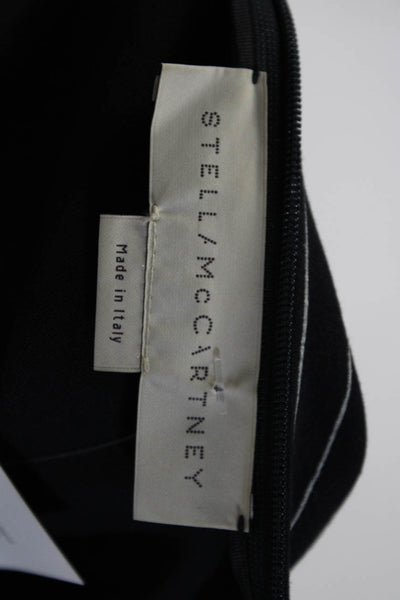 Stella McCartney Womens Pinstripe Jersey Peplum Sheath Dress Black Size FR 44
