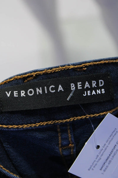 Veronica Beard Womens Cotton Dark-Wash Skinny Leg Debbie Jeans Blue Size 25