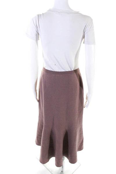 M.M. Lafleur Women's Pull-On A-Line Flare Midi Skirt Tan Size M
