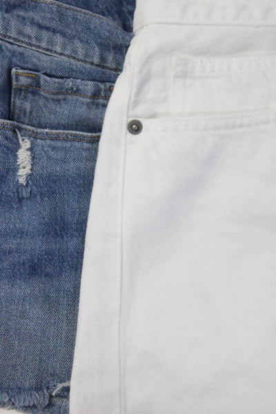 Frame Womens Cotton Denim Five Pocket Mid-Rise Shorts Blue Size 28 29 Lot 2