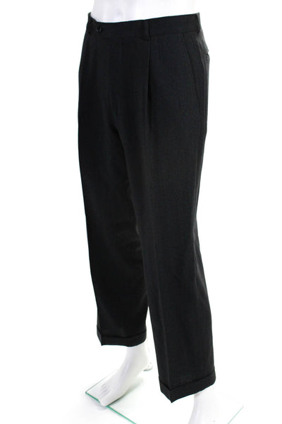 Armani Collezioni Mens Dark Gray Three Button Blazer Pants Suit Set Size 38S