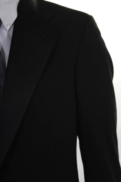 Chaps By Ralph Lauren Mens Black Wool One Button Tuxedo Blazer Size 36R