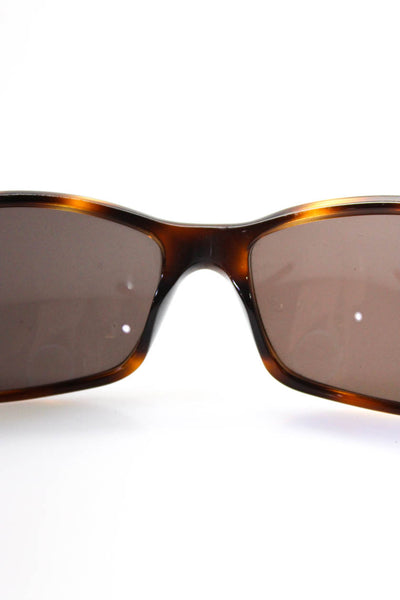 Bvlgari Womens Tortoise Shell Crystal Detail Rectangular Sunglasses Brown