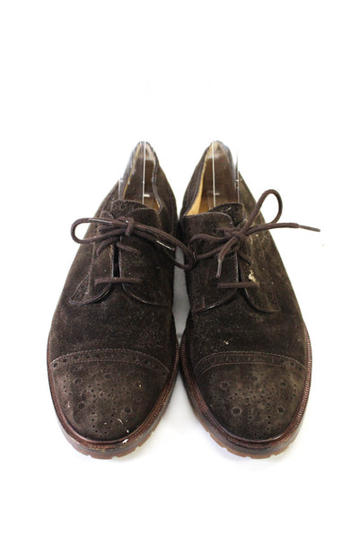 Fratelli Rossetti Womens Dark Brown Brogue Toe Cap Lace Up Oxford Shoes Size 5.5