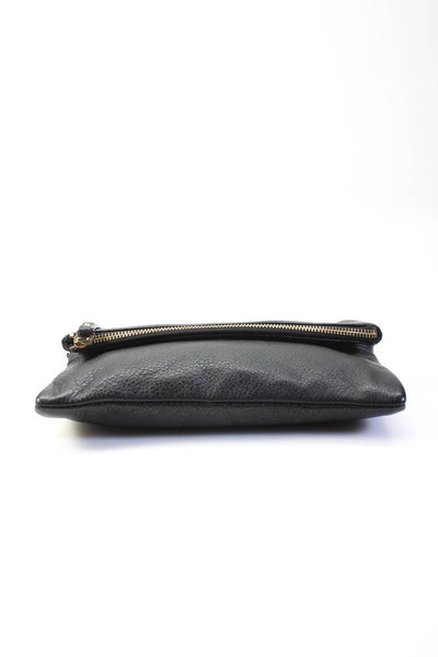 Kate Spade New York Womens Chain-Link Strap Grain Leather Shoulder Handbag Black