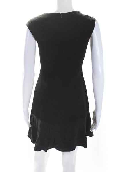 Rebecca Taylor Womens Sleeveless A Line Knee Length Dress Black Size 0