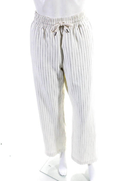 Essentiel Antwerp Womens Striped Wide Leg Pants White Black Size EUR 38