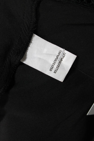 Ramy Brook Womens Knit Trim V Neck Sleeveless A Line Dress Black Size Small
