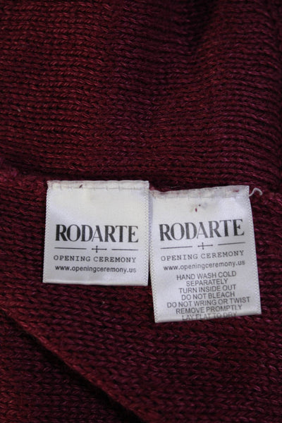 Rodarte + Opening Ceremony Womens V-Neck Long Sleeves Color Block Sweater Size S