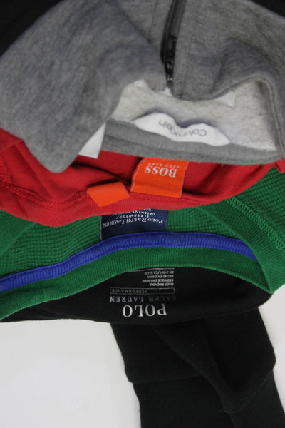 Polo Ralph Lauren Mens Hood Long Sleeves Full Zip Sweatshirt Black Size L Lot 4